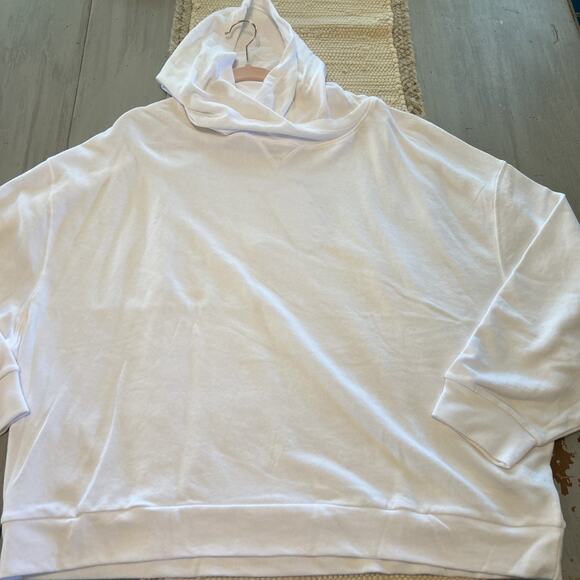 NWT Fabletics White Brisa Terry Cloth Hoodie Size XXL Athleisure Oversized - Picture 1 of 7